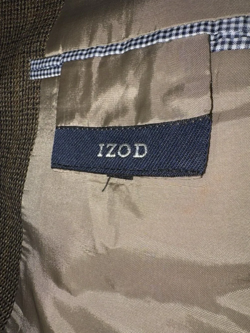 Izod Woolmark Hounds Tooth 100% Wool Blazer Sport Coat Men 43 Regular